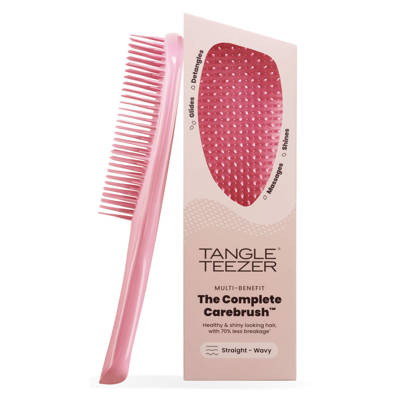 Tangle Teezer The Complete Carebrush in Satin Rose for Straight - Wavy hair with packaging