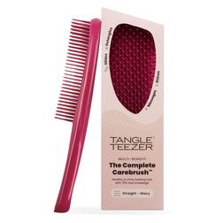 Tangle Teezer The Complete Carebrush in Glossed Raspberry for Straight - Wavy hair with packaging
